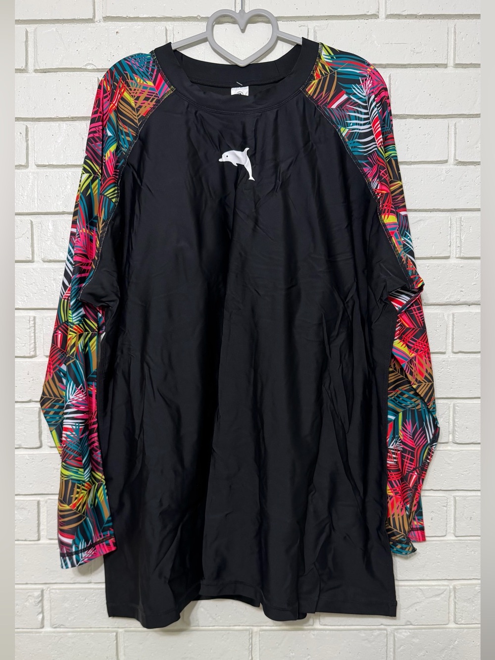 NWT Halcurt 4X Tropical Print Long Sleeve Swim Shirt & Swim Shorts Set